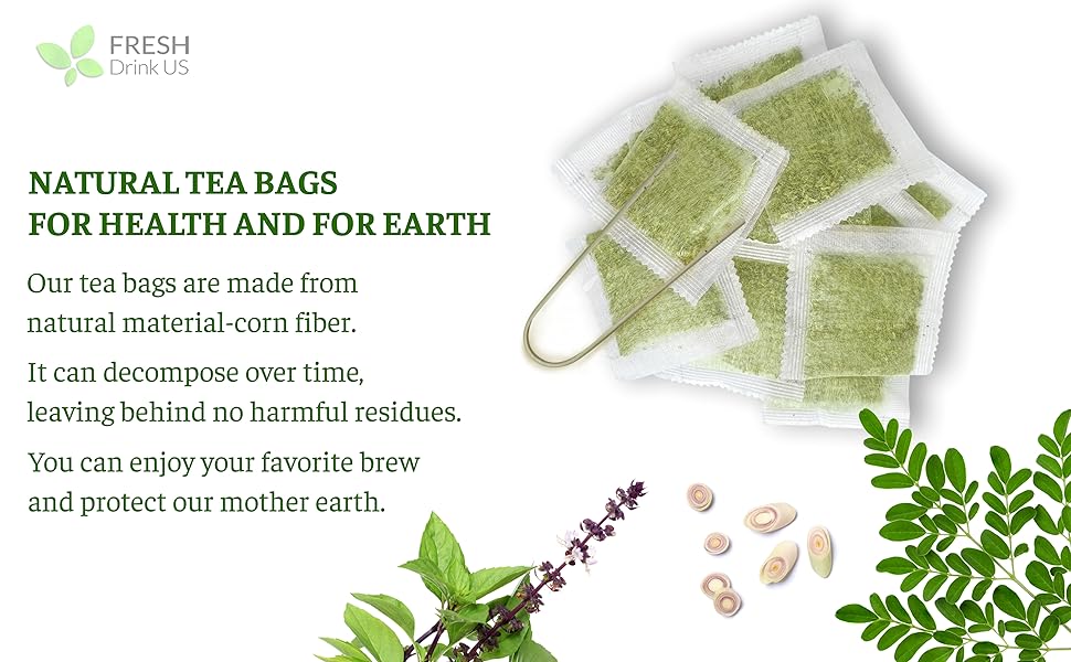 tulsi holy basil moringa lemongrass leaves leaf tea bags