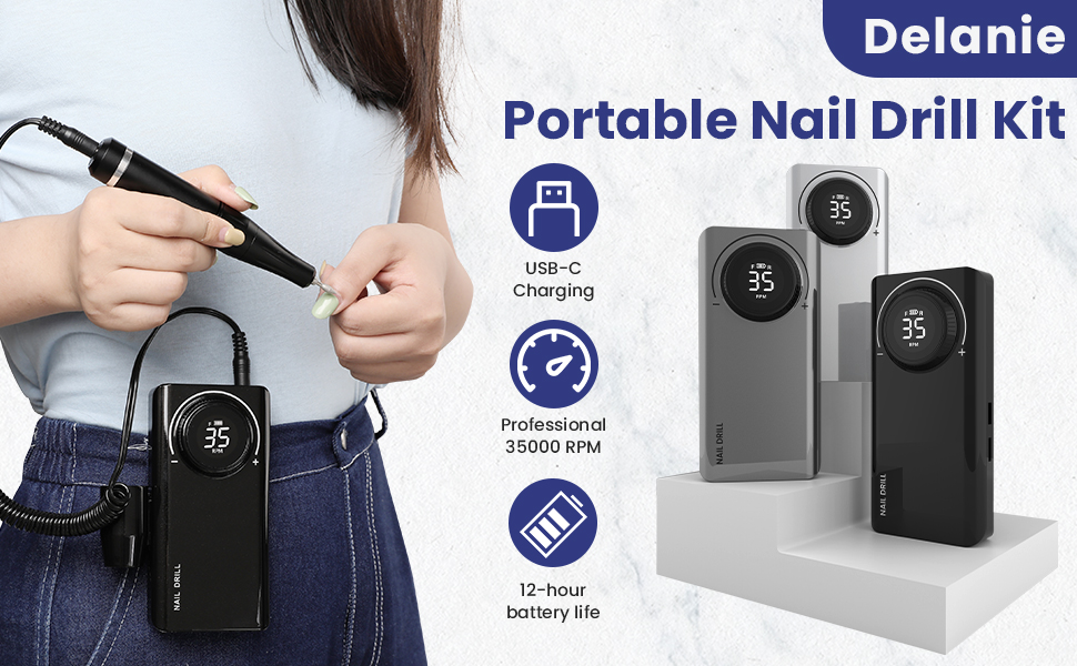 Delanie Portable Nail Drill Kit