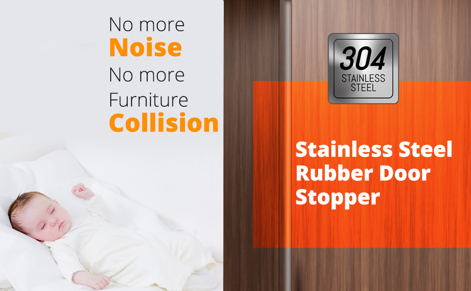 Door Stoppers with Extra Stickers, Door stoppers for Bottom
