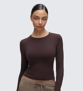 CRZ YOGA Softembrace Long Sleeve Shirts for Women Soft Crew Neck Fall Basic Tight Tops Fitted Cas...