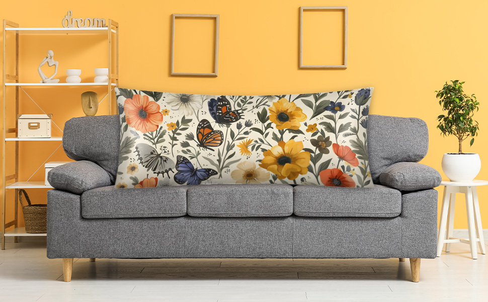 Satin Body Pillow Case with Zipper 21x54 inch, Decorative