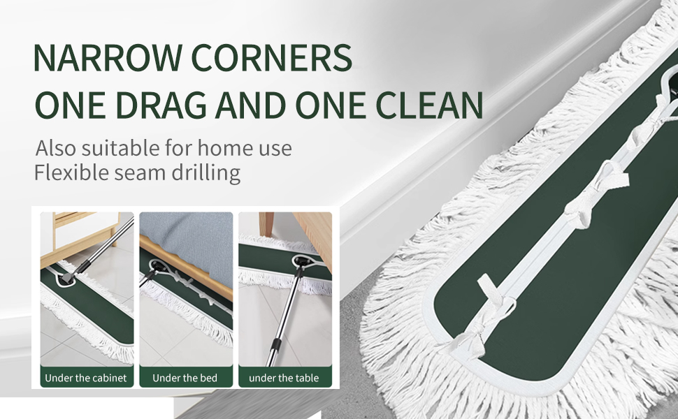 Commercial 36" Dust Mop with Reusable Cotton Head, Heavy