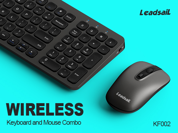 LeadsaiL Wireless Keyboard and Mouse Combo