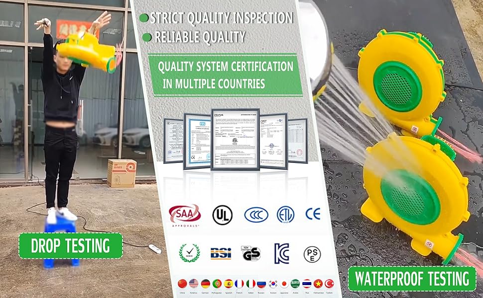 1100w/1.5hp Inflatable Blower Pump for Bounce House. Bouncy