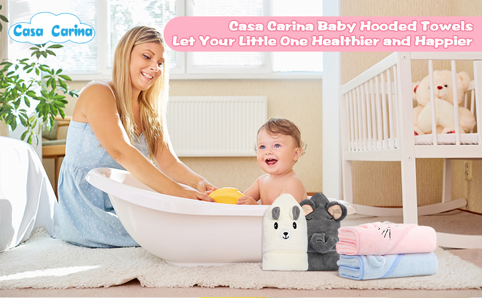 Baby Hooded Towels Casa Carina Premium Ultra Soft Bath Towel for