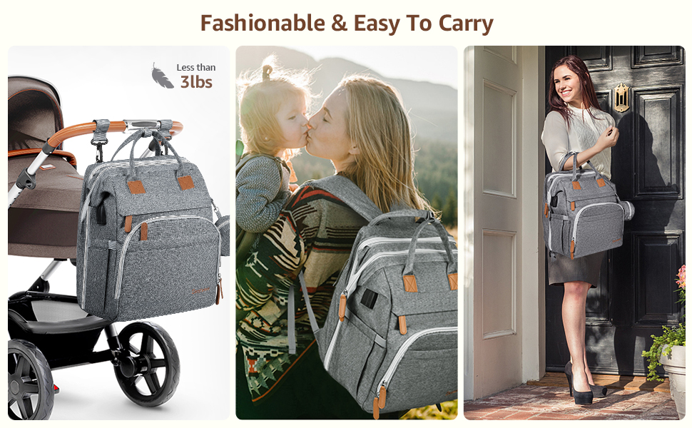 DERJUNSTAR Diaper Bag Backpack,Diaper Bag, Baby Bags with