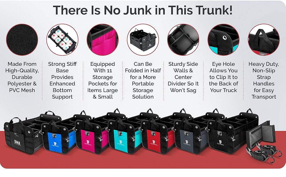 TrunkCratePro Premium Multi Compartments Collapsible Portable Trunk