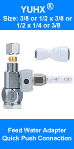 feed water adapter,1/4 water line adapter,1/4 feed water adapter,water line splitter