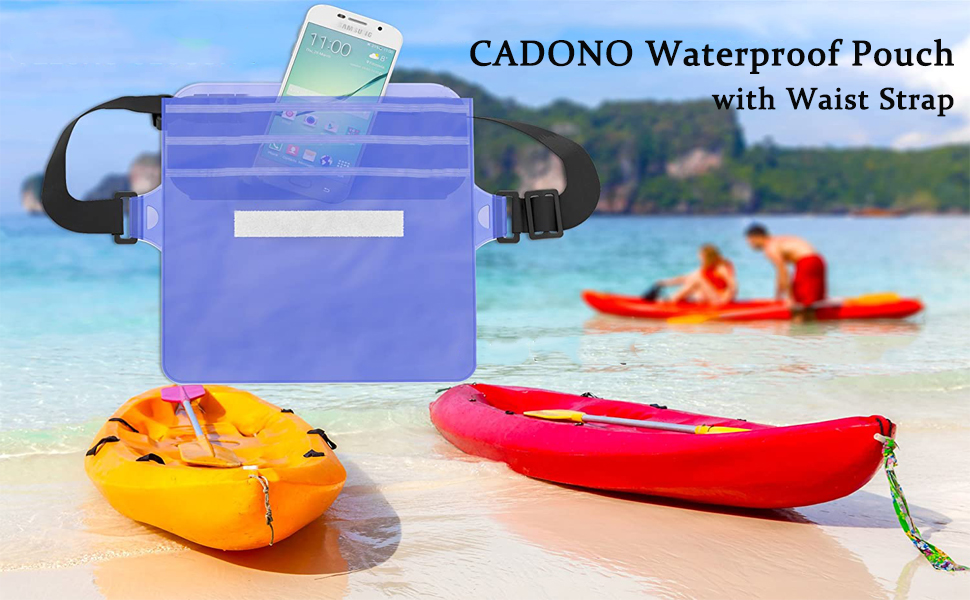 Waterproof Pouch with Waist Strap | Keep Your Phone and Safe and Dry | Boating Swimming Snorkeling