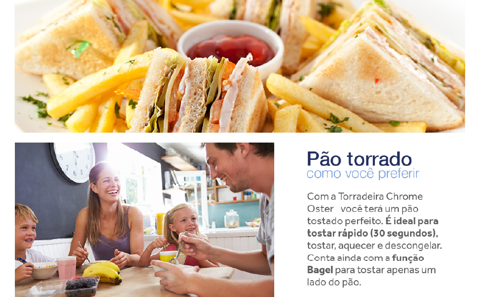 Torradeira Oster de Aço Inox Vermelha