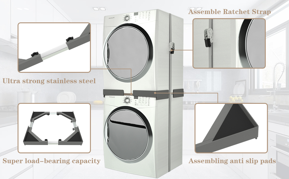 Zsytbyyds Full Size HeavyDuty Stainless Steel Stacking Kit