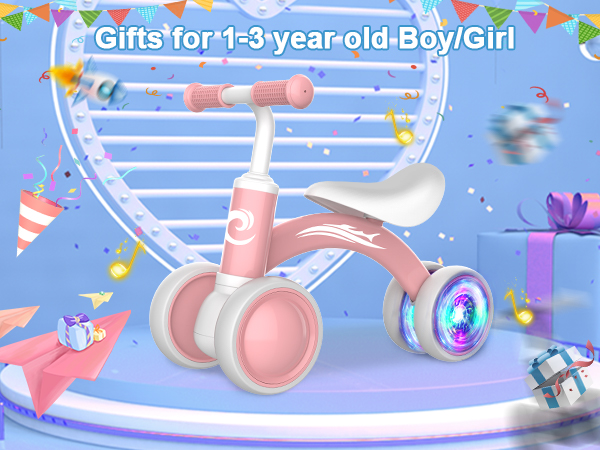 Amazon.com: Colorful Lighting Baby Balance Bike Toys for 1