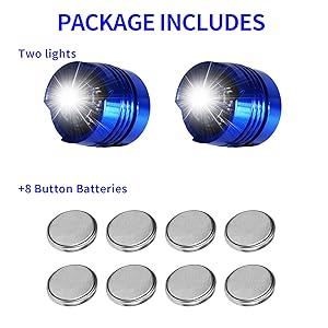 Including 4 additional button batteries, totaling 8 batteries