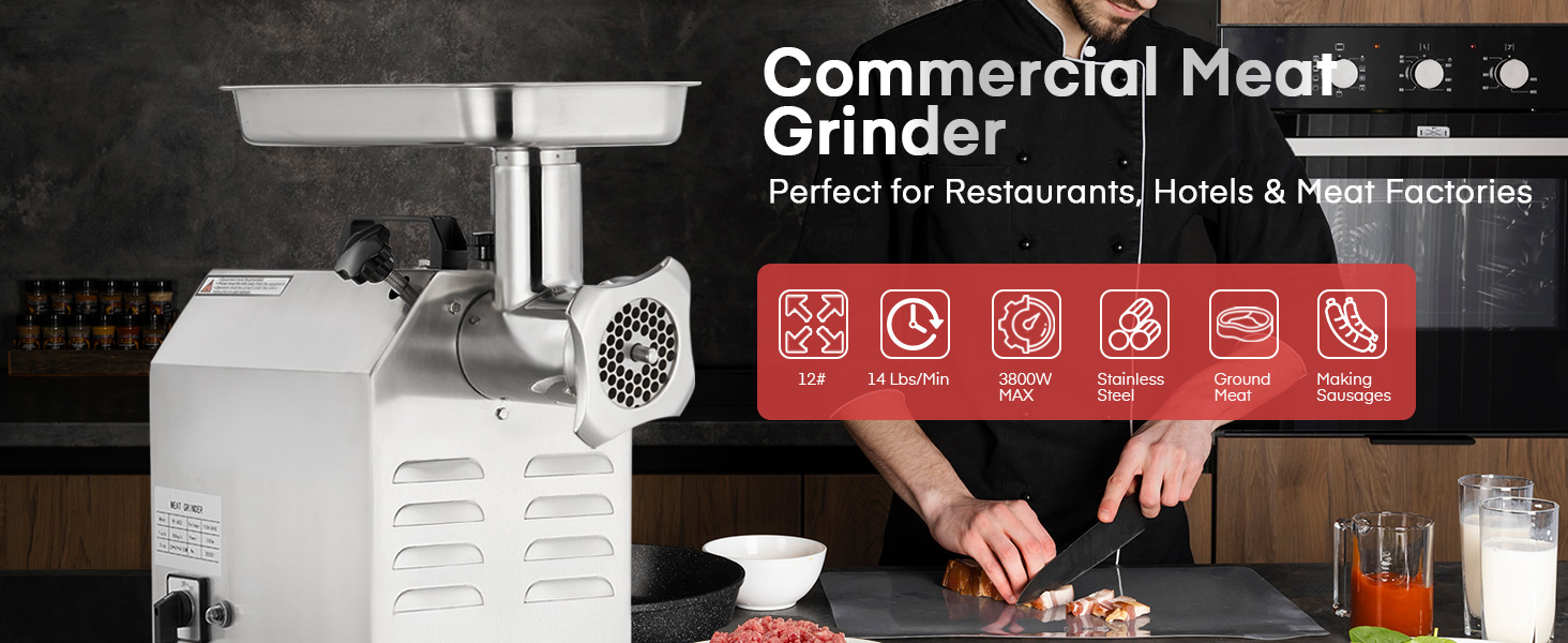 FOHERE commercial 800w meat grinder