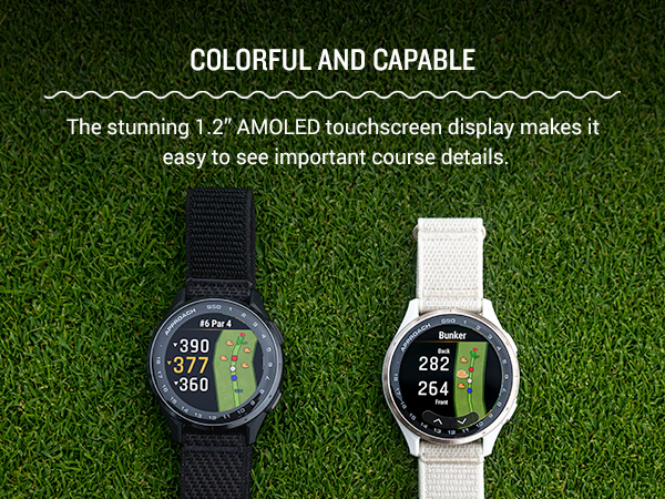 Garmin Approach S50, Advanced Golf GPS Smartwatch, AMOLED Display