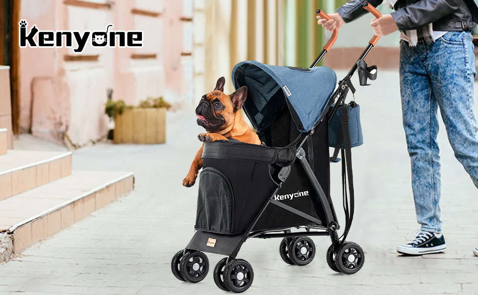 Kenyone Dog Stroller for Small Dogs, Lightweight Pet