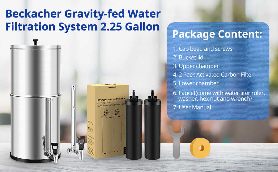Gravityfed Water Filtration System 2.25 Gallon 304
