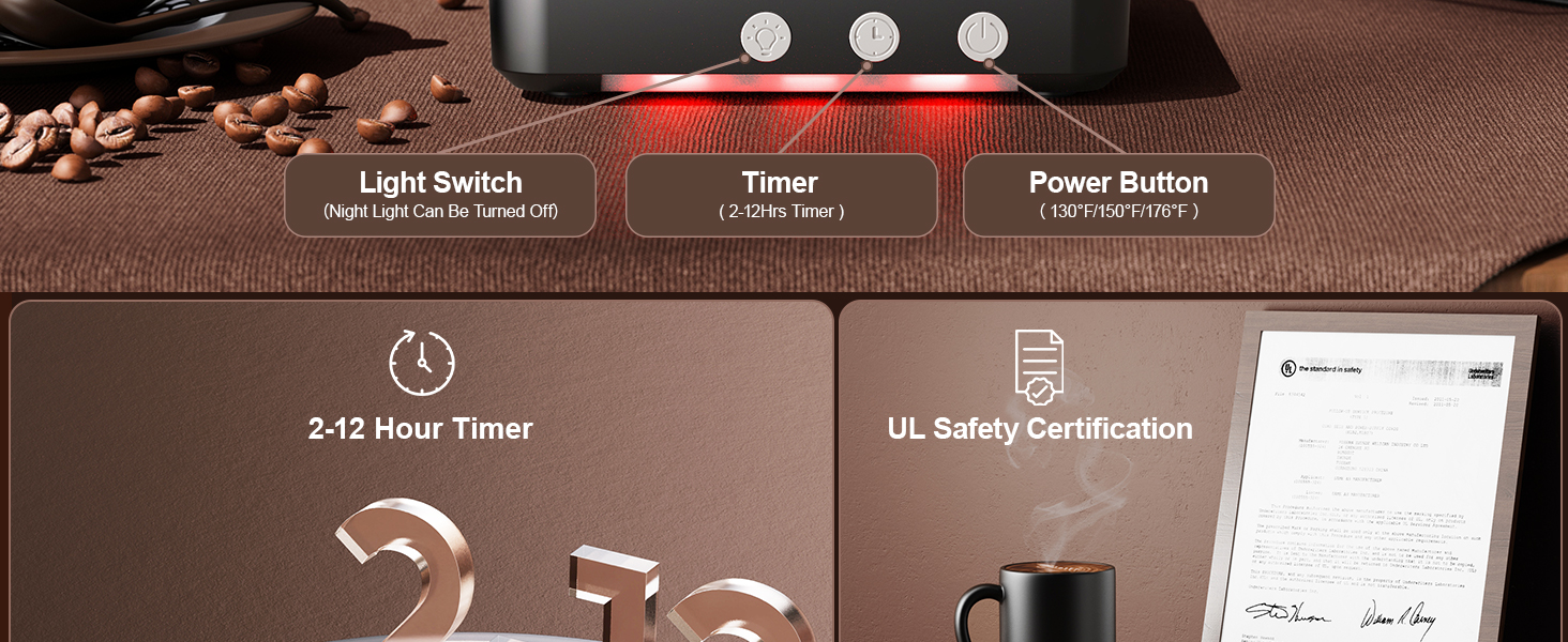 mug warmer coffee warmer;  candle warmer with timer;  tea warmer for desk;  water warmer; 