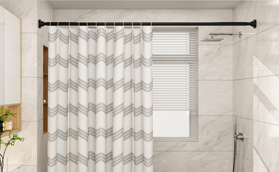 WEIXINHAI Extendable Shower Curtain Pole 110185cm,Stainless Steel Shower Pole,Shower Poles