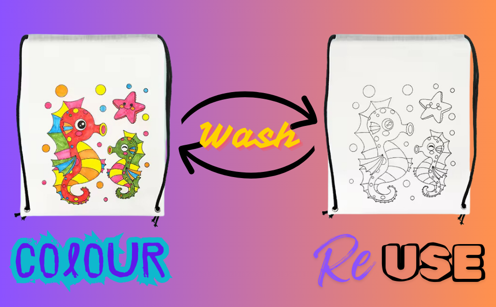 Color Wash Reuse Unisex Lanyard Bag