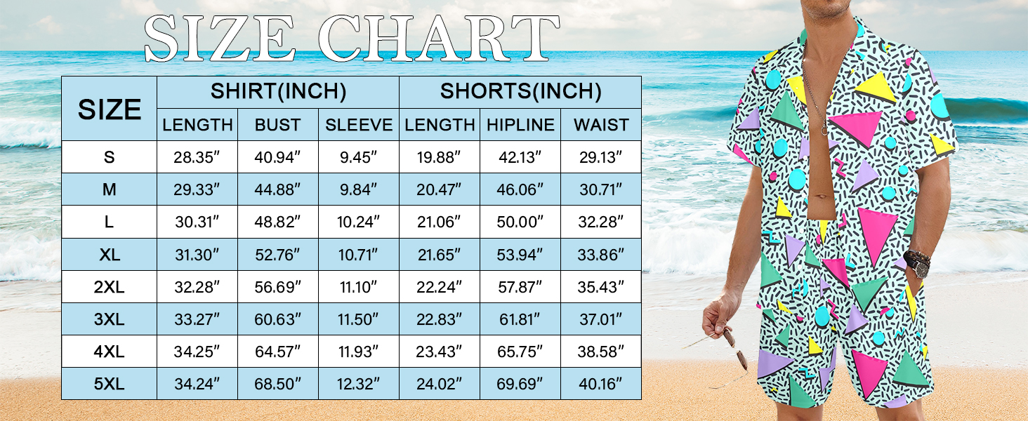 Men Hawaiian Shirt and Short Set