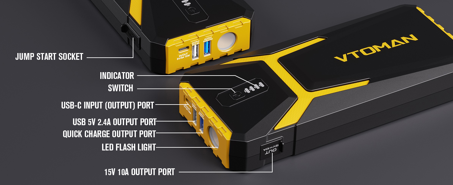 car battery charger jump starter