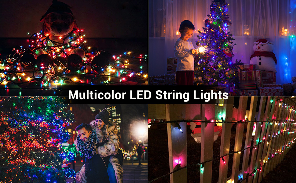 Quntis 164ft 2000 LED String Christmas Lights Dark Green