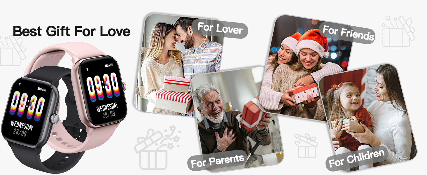 Smart Watch for Men Women [Answer/Make Call], 1.8" Touchscreen Fitness