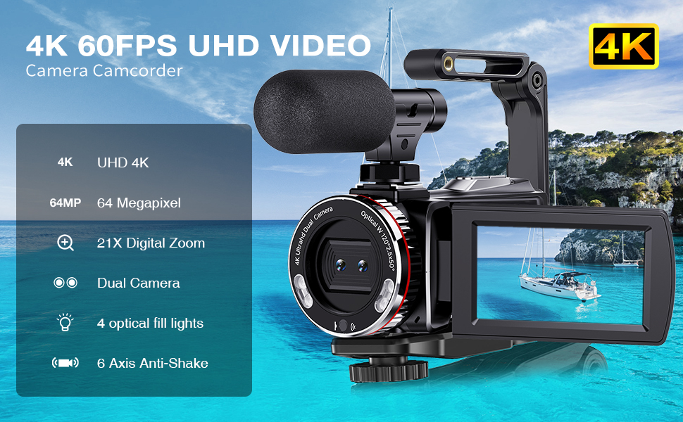4K video camera camcorder for YouTube