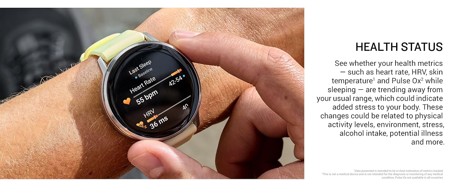 Garmin Venu 4 smartwatch user view