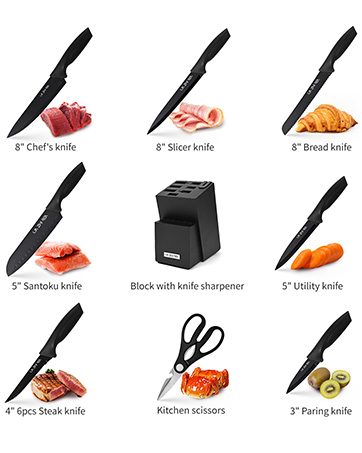 Knife Sets for Kitchen with Block