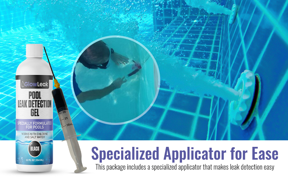 Glow Leak Pool Leak Detector + Precision Applicator, Underwater Leak Identification