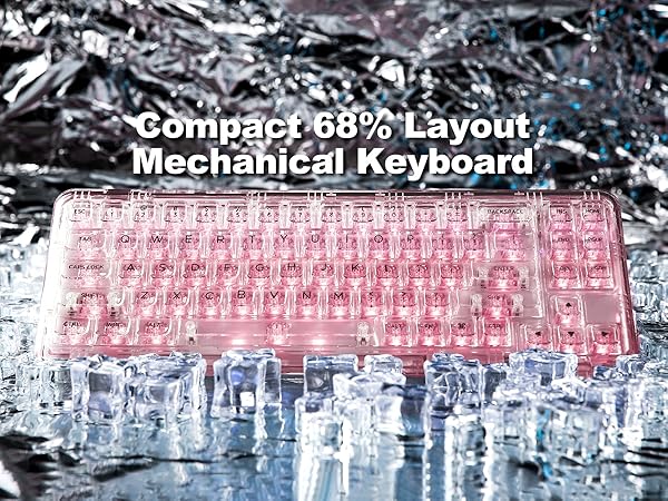 Amazon.com: YUNZII X71 Wireless Hot Swappable Transparent
