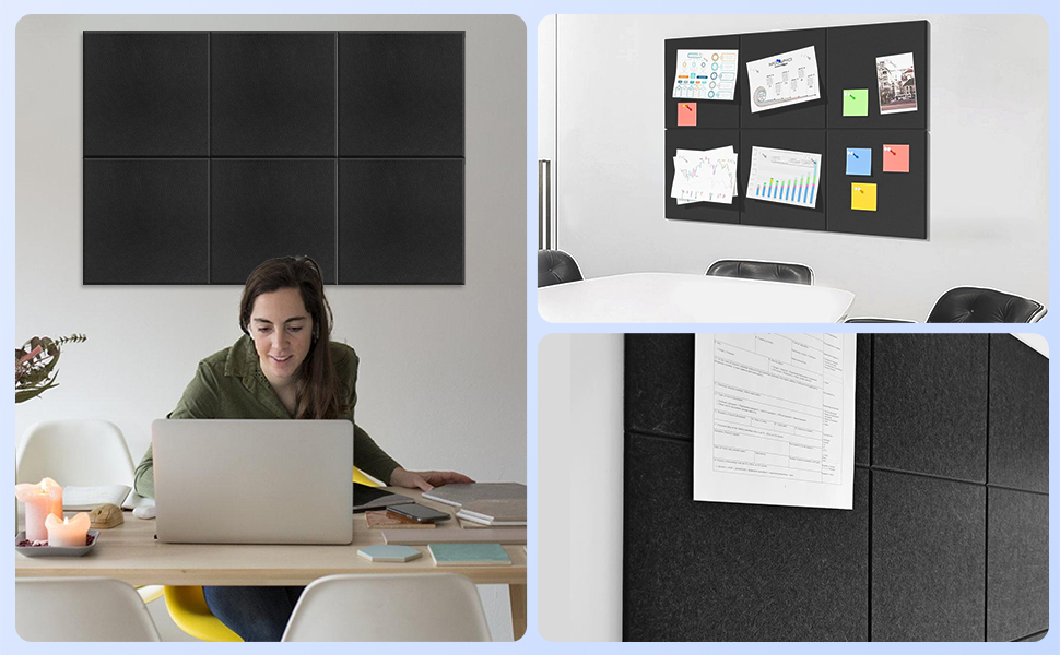 EVOKUPAZ Large Cork Boards for Walls, 6 Pack 1/2" Thick