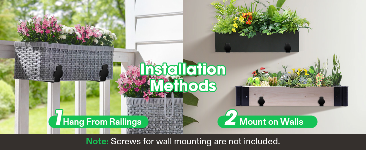 VIVOSUN Planter Box Brackets, Adjustable Window Box