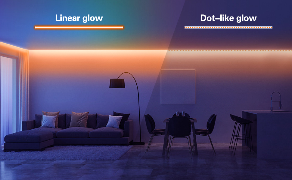 ALITOVE Orange Neon Light Strip Flexible Neon Rope Lights 16.4ft 5m 600 LEDs for DIY