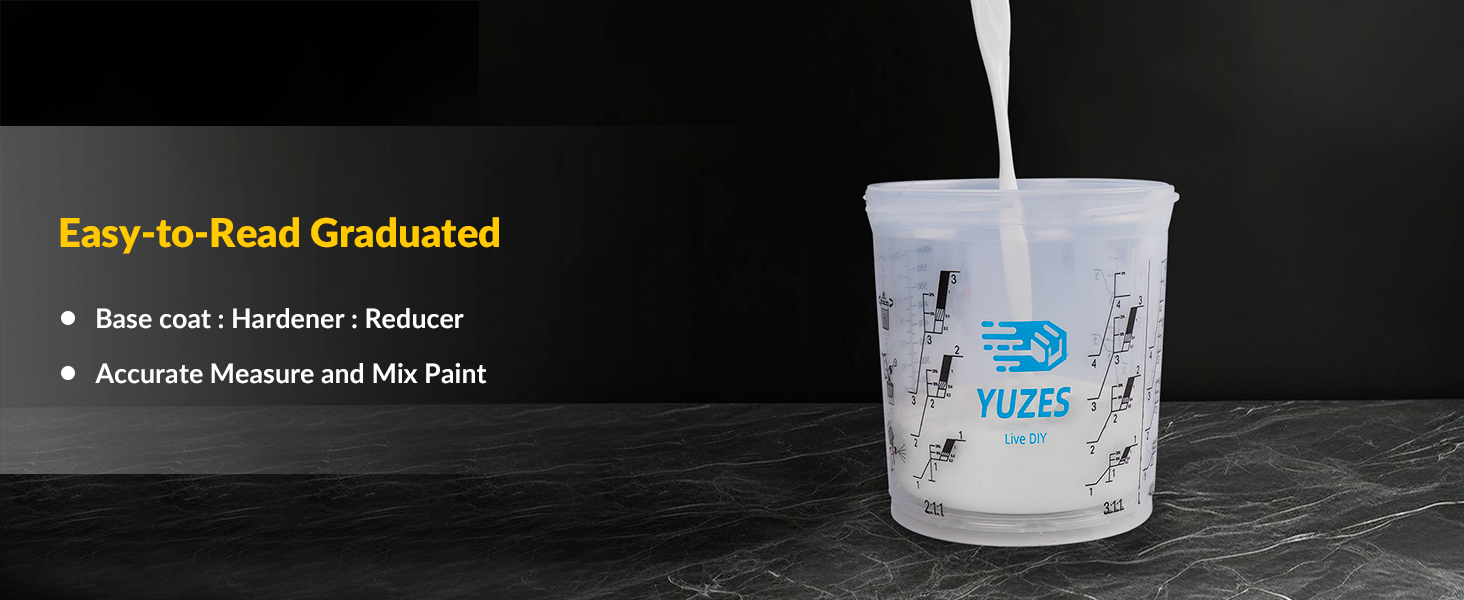 Easy to Mix paint mixing cups set