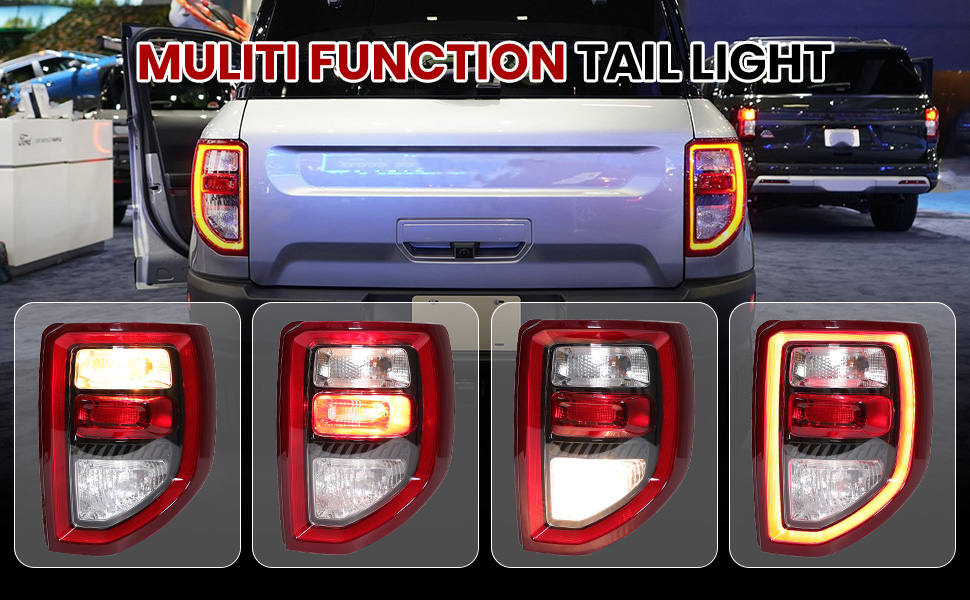 MZORANGE Tail Light Assembly Rear Lamp For Ford Bronco Sport 2021 2022 2023