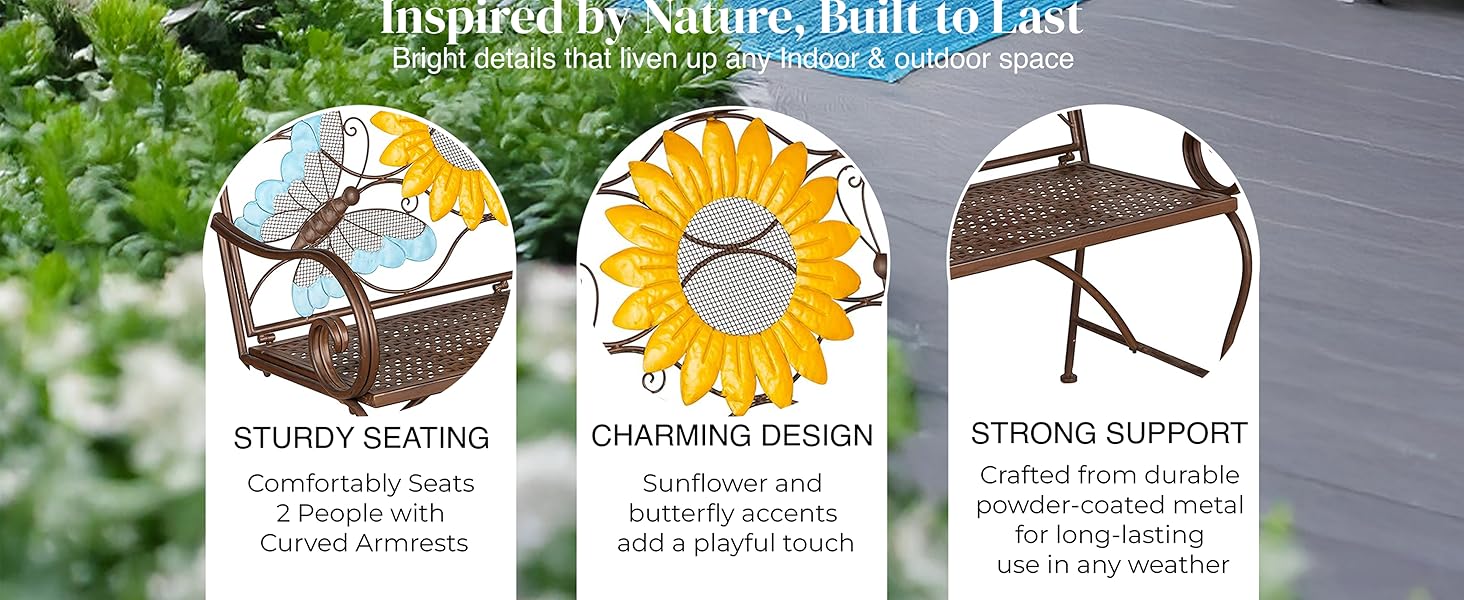 sunflower bench
