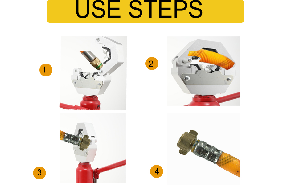 Benchtop Bottle Jack Press Crimper High Pressure Sprayer Hose Pressing Hydraulic Clamp