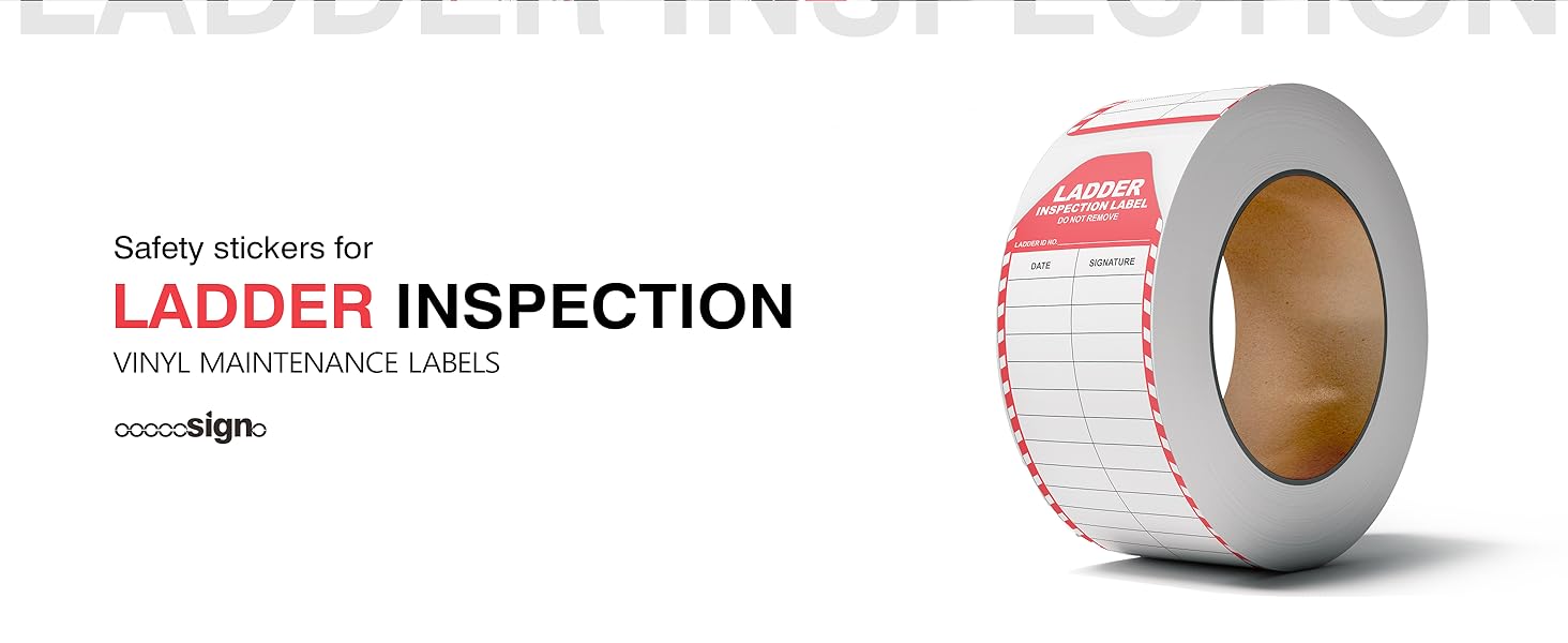 Ladder Inspection Tags 100-Pack - 5x3" Pallet/Equipment Labels For Maintenance Tracking Safety Inspection Tags