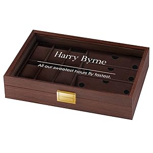 jewellery box wood, watch box organiser, accessories collection case, personalised present