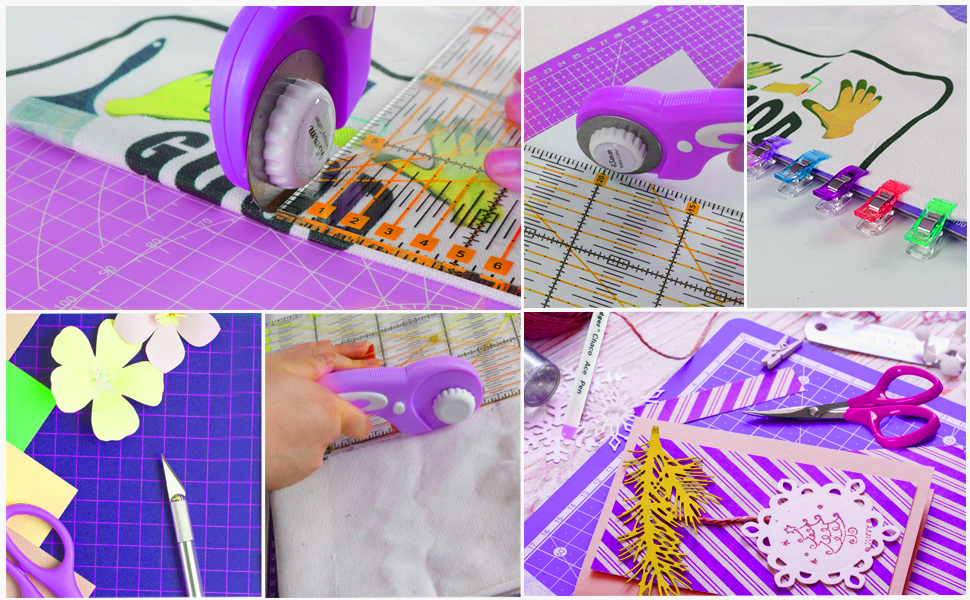 Rotary Cutter Set, 38PCS 45mm Rotary Fabric Cutter Wheel