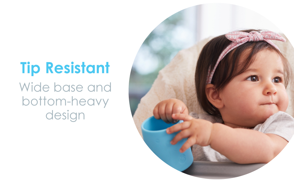 PopYum silicone training cups help babies transition from bottles to cups