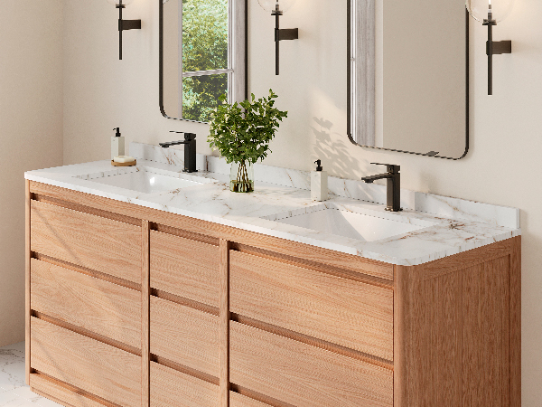L’Appartement Effortless All In One Stylish Bathroom Sink 20 3/4 x 15.5 Inch Ceramic Porcelain