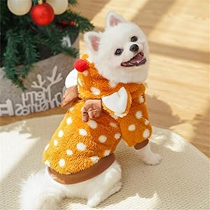 ペットの服、猫と犬の服、トナカイ、サンタ、クリスマスコスチューム、コスプレ、暖かく、かわいい、冷たい保護、小さな、中犬の服 