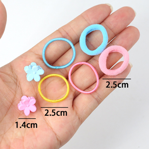 Haar-Zubehör-Set für Mädchen, Bonbonfarben, Nylon-Haargummis, elastische Pferdeschwanz-Halter