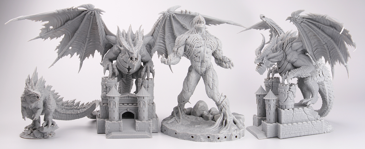 eSUN High Speed 3D Printer Resin, High Precision and Delicate Fast Printing Rapid Photopolymer Resin for UV-Curing 405nm LCD DLP 3D Printers, 1000g Grey 16 HS100 High Speed Resin