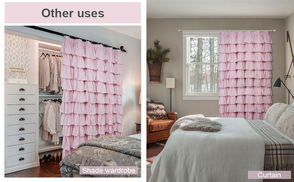 volens farmhouse ruffle shower curtain