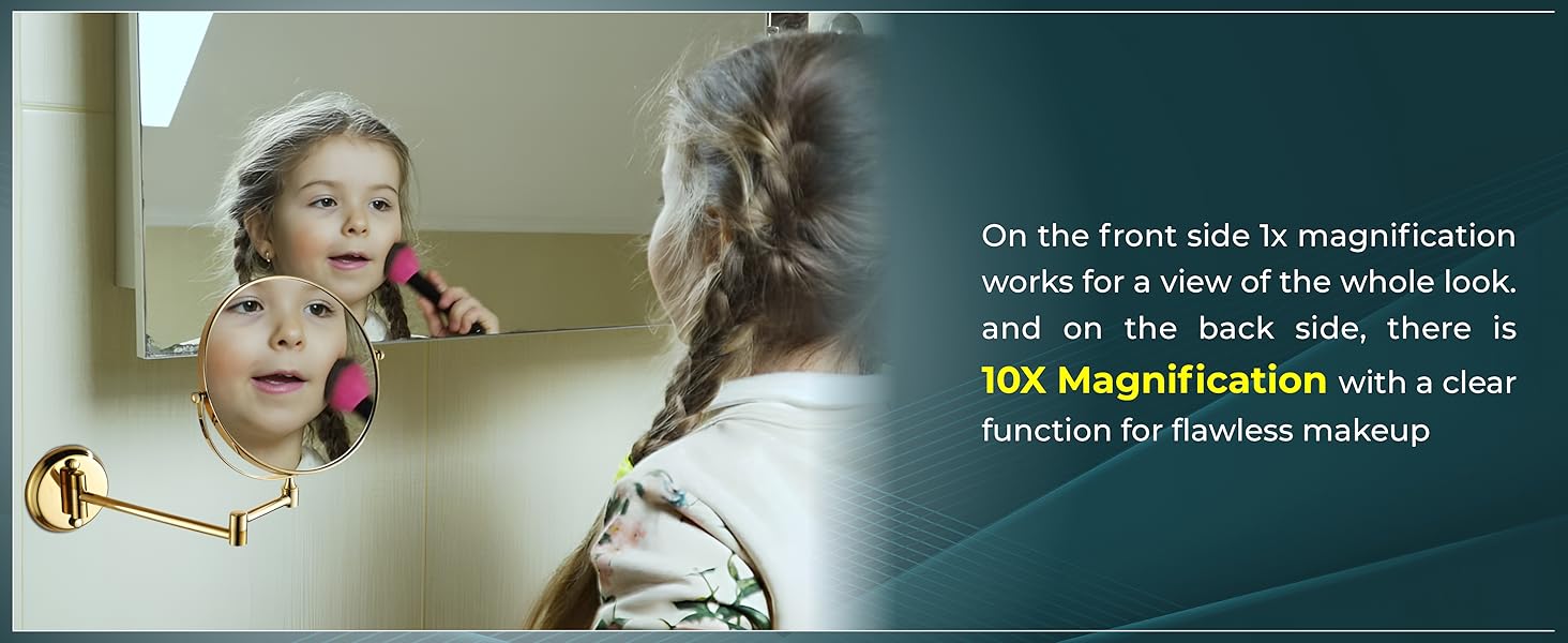 10X magnification mirror